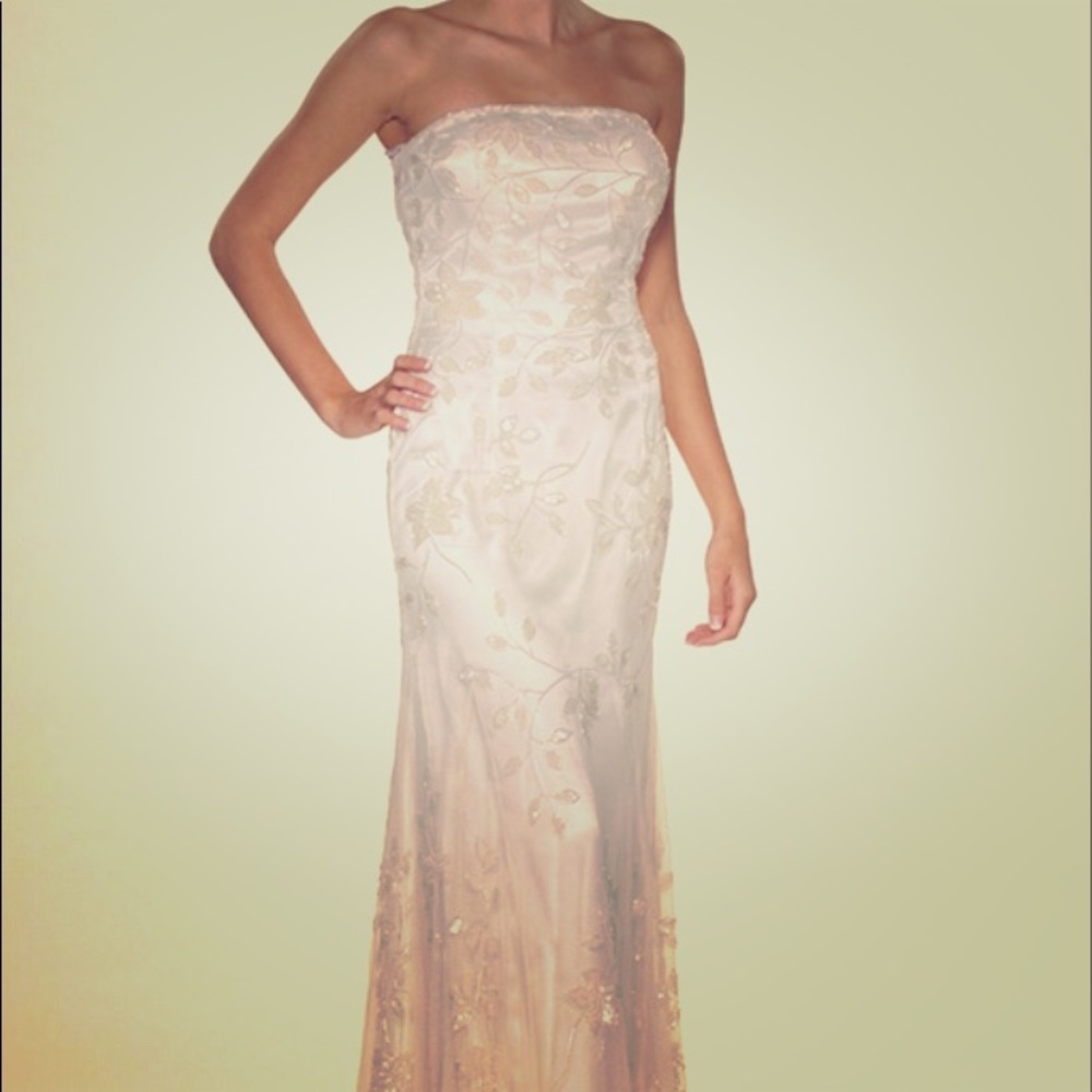 ♥️Strapless Ivory Informal Bridal Gown w/Shawl.